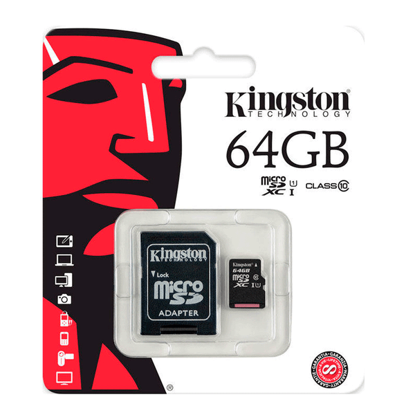 Memoria MicroSDCX con Adaptador 64 Gb Kingston