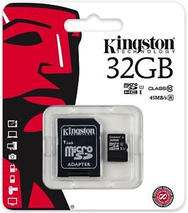 Memoria MicroSDHC con Adaptador 32 Gb Kingston