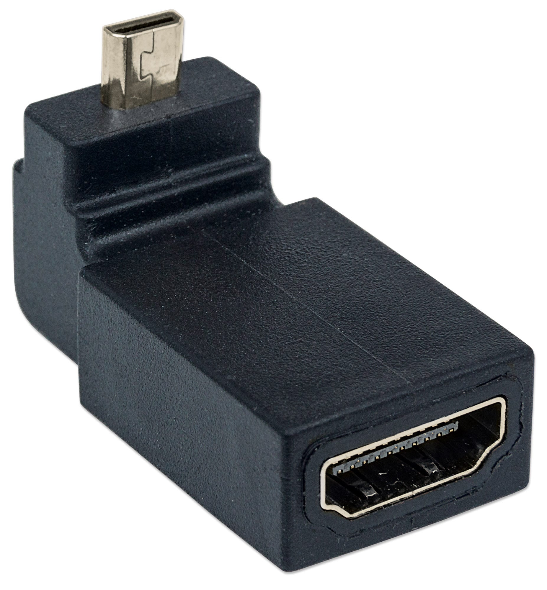 Adaptador HDMI Hembra a Micro Macho Angulo 90 Grados 353441 Manhattan –  maycom